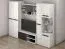 Meuble mural de 2,8 mètres de large / Armoire à portes battantes / Chêne Craft / Pin / 4 portes / 203 x 280 x 52 cm / Poignées en bois / 20 compartiments / Portes battantes / Beaucoup d'espace