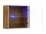 Meuble-paroi avec éclairage LED Balestrand 317, Couleur : Chêne Wotan / Noir - Dimensions : 150 x 330 x 40 cm (H x L x P), avec huit compartiments