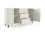 Commode / 2 portes battantes / Cachemire / 3 tiroirs / 4 compartiments / Dimensions : 150 x 40 x 82 cm / Face à lamelles / Finition de qualité / Fonction push-to-open