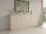 Buffet moderne 6 compartiments Finghall 11 | Beige | Façade rainurée | Soft-close | Poignées or