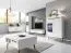 Vitrine 7 compartiments Cathcart 09 | Espace optimisé | Chêne Riviera et blanc | 134 x 90 x 40 cm