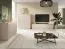 Buffet moderne 6 compartiments Finghall 11 | Beige | Façade rainurée | Soft-close | Poignées or