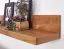 Étagère murale en bois massif d’acacia | Finition artisanale unique | 17 x 60 x 23 cm | Brun naturel