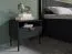 Table de chevet Amfipoli 09, lot de 2 | Soft-Close | 1 tiroir & niche ouverte | Noir effet bois | 45,5 x 50 x 43,5 cm
