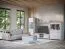 Vitrine Torrelavega 04 | Chêne Artisan & Gris Clair | 200 x 63 x 42 cm | 6 Compartiments | Design Moderne