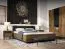 Ensemble chambre 5 pièces Mairenke | Noyer & Noir mat | Lit 160x200 cm | Rangement optimisé