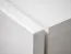 Vitrine Stura 03, couleur : blanc brillant / gris - dimensions : 110 x 90 x 40 cm (h x l x p), avec cinq compartiments et éclairage LED