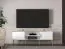 Meuble TV Breckenridge 06 blanc | Pieds & poignées dorés | Soft-Close | 2 portes, 4 niches | 53 x 160 x 40 cm