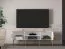 Meuble TV Breckenridge 06 blanc | Pieds & poignées dorés | Soft-Close | 2 portes, 4 niches | 53 x 160 x 40 cm