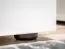 Elégant meuble-paroi Bjordal 45, couleur : blanc brillant / noir brillant - dimensions : 160 x 290 x 45 cm (h x l x p), avec cheminée au bioéthanol