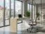 Bureau Cianjur 02 | Finition chêne / blanc | 77 x 150 x 60 cm | Design moderne