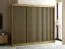 Armoire coulissante Borgis 06B | Chêne Artisan & Noir mat | 200 x 250 x 62 cm | Design moderne