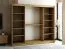 Armoire coulissante Borgis 06B | Chêne Artisan & Noir mat | 200 x 250 x 62 cm | Design moderne