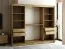Armoire à portes coulissantes Borgis 06A | Chêne Artisan & Noir mat | 200 x 250 x 62 cm