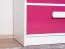 Chambre enfant Walter 6 pièces | Rose brillant & Blanc | Design moderne | Nombreux rangements