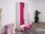 Chambre enfant Walter 6 pièces | Rose brillant & Blanc | Design moderne | Nombreux rangements