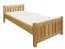 Lit simple / lit d'appoint en hêtre massif, naturel 107, sommier à lattes inclus - Dimensions 100 x 200 cm