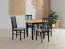 Chaise SIGULDA avec assise rembourrée en mousse T-25, bois massif de hêtre en noir, rembourrage en PES, aspect moderne, bois durable