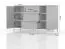 Commode Vaitele 13 | Anthracite brillant & Noyer | 88 x 152 x 45 cm | Design moderne, fermeture douce