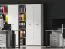 Armoire de bureau Toivala 01 | 204 x 79 x 34 cm | 2 portes verrouillables | 5 compartiments | Coloris gris clair