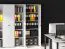 Armoire de bureau Toivala 01 | 204 x 79 x 34 cm | 2 portes verrouillables | 5 compartiments | Coloris gris clair