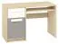 Bureau chambre ado Greeley 14 | 78 x 119 x 55 cm | 1 porte, 1 tiroir, 2 niches | Coloris hêtre, blanc, gris platine