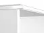 Table de chevet Sydfalster 04, Couleur : Blanc / Blanc brillant - Dimensions : 53 x 45 x 34 cm (H x L x P), avec 2 tiroirs et 1 étagère