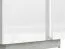 Vitrine Antioch 03, design : à gauche, couleur : blanc brillant / gris clair - Dimensions : 201 x 69 x 40 cm (h x l x p), avec 2 portes et 10 compartiments