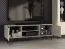 Meuble TV Petkula 06, Couleur : Beige clair - Dimensions : 53 x 160 x 40 cm (H x L x P), avec 2 portes et 4 compartiments