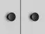 Commode Sastamala 05, Couleur : Gris argenté - Dimensions : 139 x 92 x 42 cm (h x l x p), avec 2 portes, 2 tiroirs et 2 compartiments