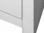 Commode Sastamala 06, Couleur : Gris argenté - Dimensions : 85 x 153 x 42 cm (h x l x p), avec 2 portes, 3 tiroirs et 4 compartiments