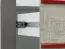 Chambre d'adolescents - Commode Connell 06, couleur : blanc / anthracite / gris clair - Dimensions : 136 x 92 x 40 cm (H x L x P), avec 2 portes, 2 tiroirs et 5 compartiments