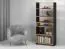 Bibliothèque Trezevant 04 | Chêne artisan & noir | 180 x 80 x 40 cm | Design moderne