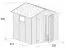 Abri de jardin avec plancher - Dimensions : 220 x 214 x 230 cm (L x l x h)
