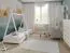 Lit enfant cabane en pin massif blanc laqué | 80 x 160 cm | Design moderne | Avec sommier