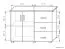 Commode Kebumen 28, couleur : aulne - Dimensions : 79 x 108 x 40 cm (H x L x P)