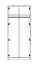 Chambre d'adolescents - Armoire à portes battantes / armoire Sallingsund 01, couleur : chêne / blanc / anthracite - Dimensions : 191 x 80 x 51 cm (H x L x P), avec 2 portes et 1 compartiment