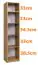 Bibliothèque Valbom 02, Couleur : Chêne Riviera / Blanc / Graphite - Dimensions : 180 x 40 x 35 cm (H x L x P)