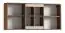 Étagère murale / étagère suspendue Pasuruan 13, couleur : noyer / érable - Dimensions : 57 x 124 x 25 cm (H x L x P)
