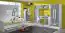 Chambre d'enfant - Armoire à portes battantes / armoire Walter 03, couleur : blanc / gris brillant - 191 x 80 x 40 cm (H x L x P)