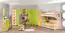 Chambre d'enfant - Commode Benjamin 22, couleur : cendre / vert - Dimensions : 102 x 44 x 37 cm (h x l x p)