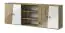 Extension d'armoire Sirte 17, Couleur : Chêne / Blanc / Gris brillant - Dimensions : 80 x 213 x 40 cm (H x L x P)