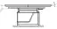 Table de salle à manger "Belica" 08, réglable en hauteur, couleur : chêne naturel / noir, partiellement massif - Dimensions : 59 - 77 x 130 - 218 x 80 cm (H x L x P)