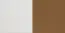 Commode Milo 25, couleur : blanc / marron, partiellement pleine - Dimensions : 77 x 88 x 40 cm (h x l x p)
