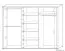Armoire à portes coulissantes / armoire Aitape 38, couleur : chêne Sonoma foncé - Dimensions : 188 x 200 x 60 cm (H x L x P)
