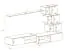 Paroi de salon suspendue Volleberg 63, couleur : chêne wotan / gris - dimensions : 150 x 250 x 40 cm (h x l x p), avec huit portes