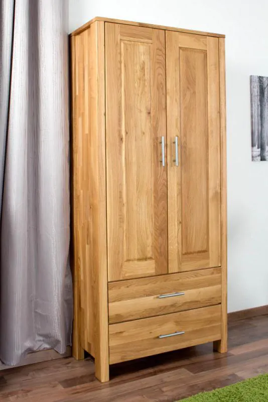 Armoire, Chêne Bois véritable massif - 180 x 90 x 40 cm (H x L x P) Abbildung