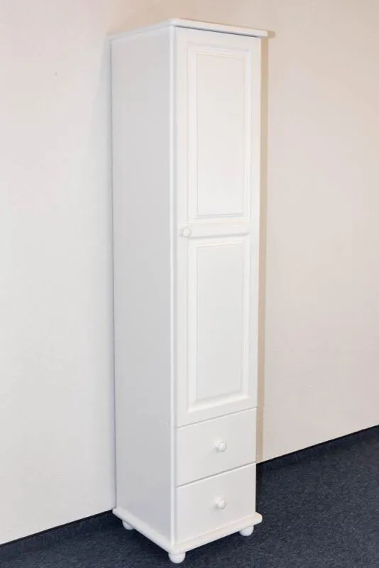 Armoire étroite, Pin Bois massif Blanc - Dimensions: 195 x 45 x 42 cm (H x L x P) Abbildung