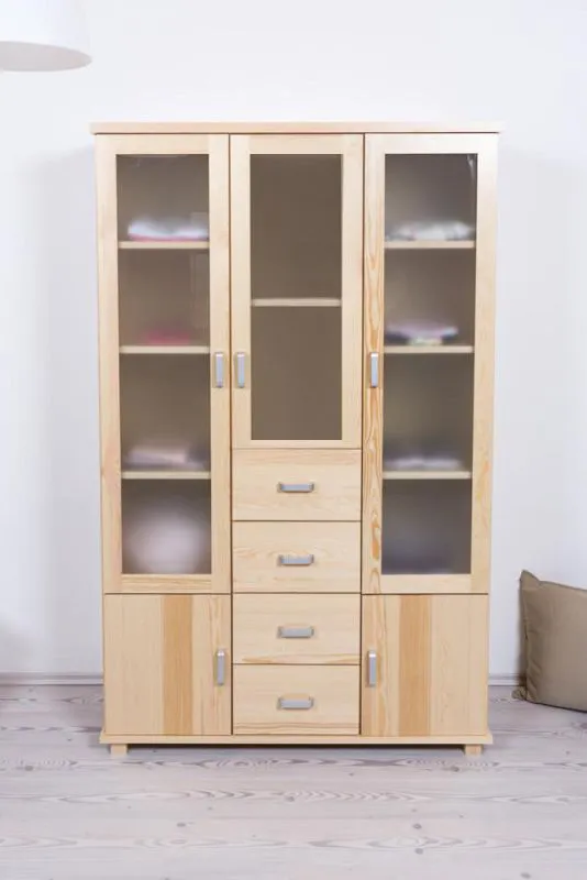 Chambre à coucher - Armoire Pin Bois véritable massif Naturel - Dimensions: 194 x 121 x 50 cm (H x L x P) Abbildung