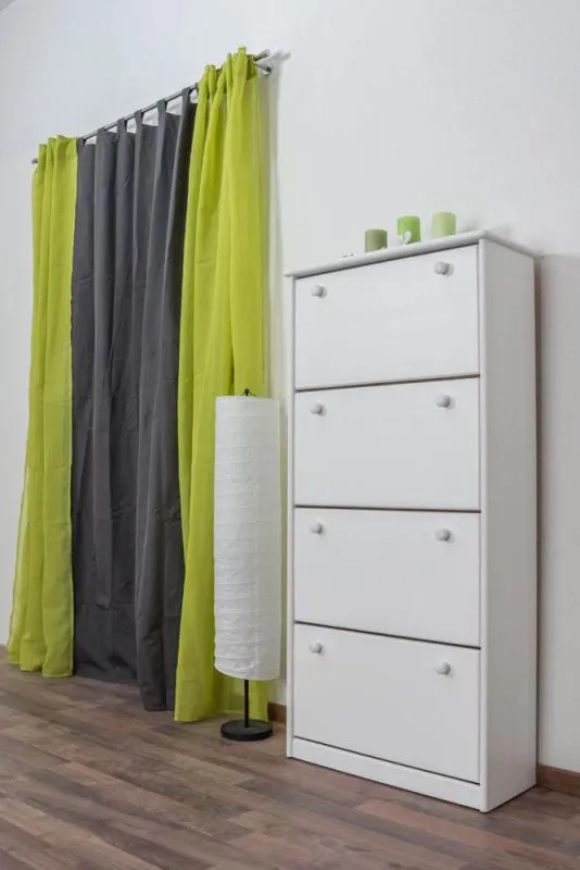 Bois massif-Armoire à chaussures, Couleur: Blanc 150x72x29 cm Abbildung